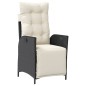vidaXL 3-tlg. Garten-Essgruppe mit Kissen Schwarz Poly Rattan vidaXL 3-tlg. Garten-Essgruppe mit Kissen Schwarz Poly Rattan