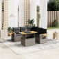 vidaXL 6-tlg. Garten-Sofagarnitur mit Kissen Grau Poly Rattan vidaXL 6-tlg. Garten-Sofagarnitur mit Kissen Grau Poly Rattan