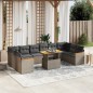 vidaXL 11-tlg. Garten-Sofagarnitur mit Kissen Grau Poly Rattan vidaXL 11-tlg. Garten-Sofagarnitur mit Kissen Grau Poly Rattan