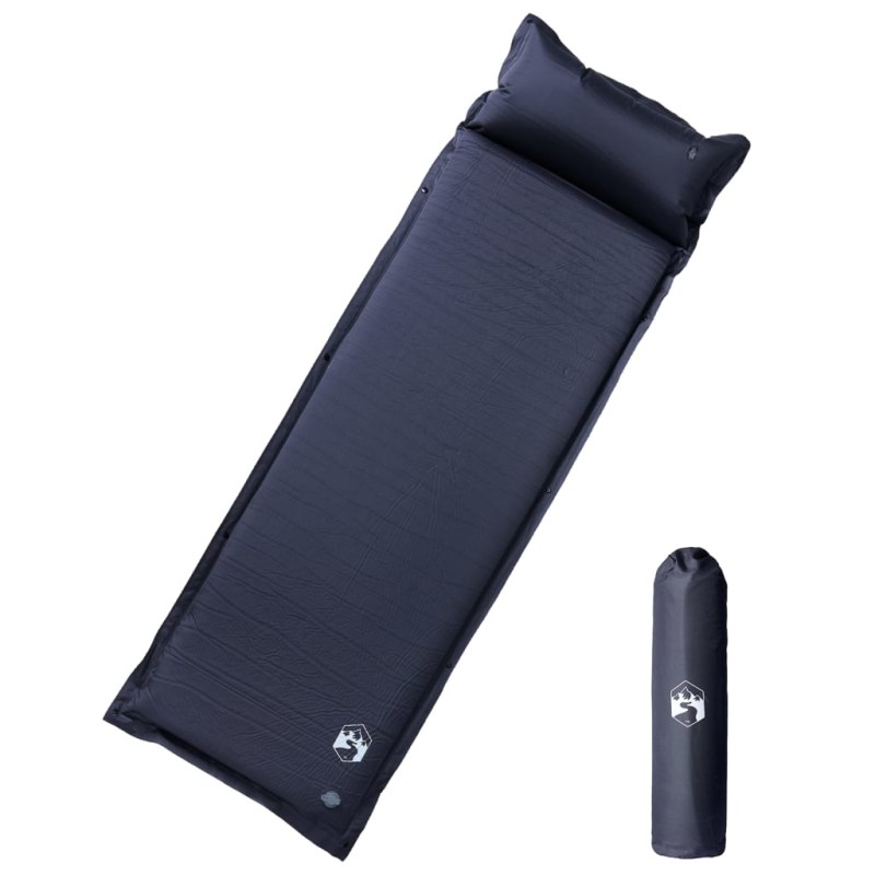 vidaXL Selbstaufblasende Isomatte mit Kissen Grau vidaXL Selbstaufblasende Isomatte mit Kissen Grau