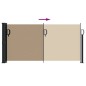 vidaXL Seitenmarkise Ausziehbar Taupe 100x500 cm vidaXL Seitenmarkise Ausziehbar Taupe 100x500 cm