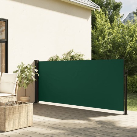 vidaXL Seitenmarkise Ausziehbar Dunkelgrün 120x500 cm