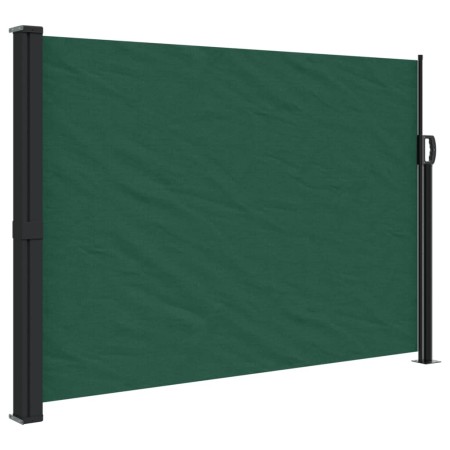 vidaXL Seitenmarkise Ausziehbar Dunkelgrün 140x500 cm