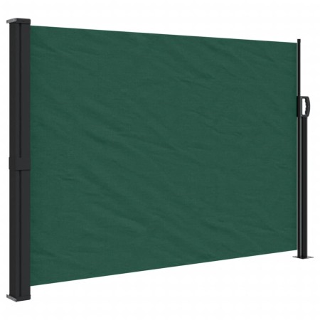 vidaXL Seitenmarkise Ausziehbar Dunkelgrün 140x600 cm