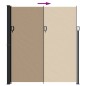 vidaXL Seitenmarkise Ausziehbar Taupe 220x600 cm vidaXL Seitenmarkise Ausziehbar Taupe 220x600 cm