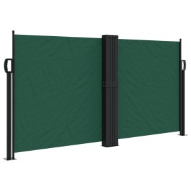 vidaXL Seitenmarkise Ausziehbar Dunkelgrün 120x600 cm