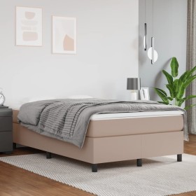 vidaXL Bettgestell Cappuccino-Braun 120x200 cm Kunstleder