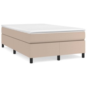 vidaXL Bettgestell Cappuccino-Braun 120x200 cm Kunstleder