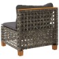 vidaXL Gartensofa ohne Armlehnen mit Kissen Grau Poly Rattan vidaXL Gartensofa ohne Armlehnen mit Kissen Grau Poly Rattan