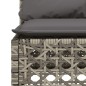 vidaXL Gartensofa ohne Armlehnen mit Kissen Grau Poly Rattan vidaXL Gartensofa ohne Armlehnen mit Kissen Grau Poly Rattan
