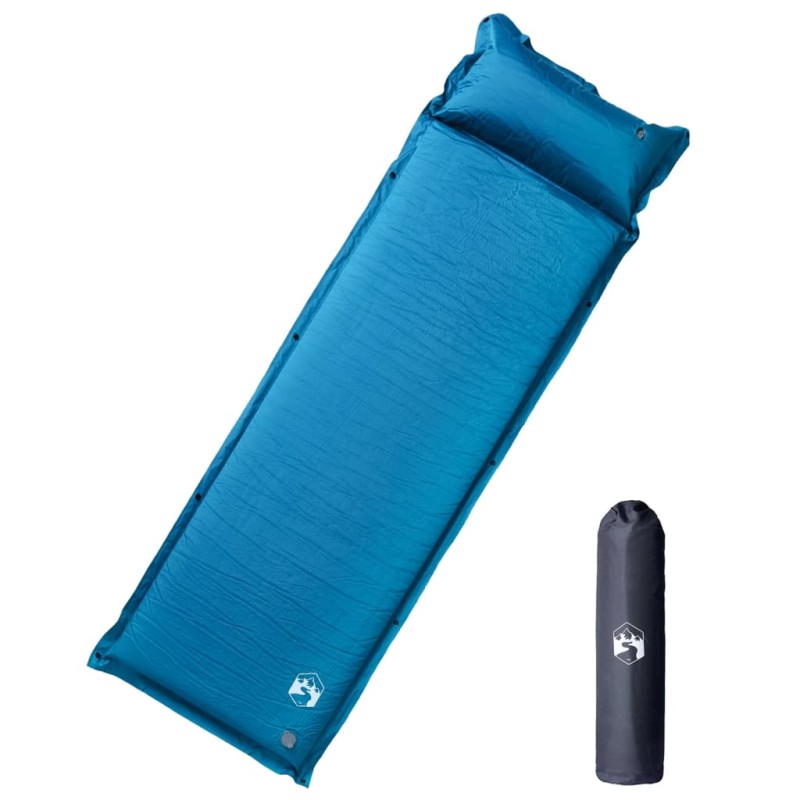 vidaXL Selbstaufblasende Isomatte mit Kissen Türkis vidaXL Selbstaufblasende Isomatte mit Kissen Türkis