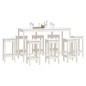 vidaXL 9-tlg. Bar-Set Weiß Massivholz Kiefer vidaXL 9-tlg. Bar-Set Weiß Massivholz Kiefer