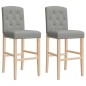 vidaXL Barstühle 2 Stk. Massivholz Gummibaum und Stoff vidaXL Barstühle 2 Stk. Massivholz Gummibaum und Stoff