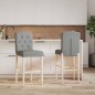 vidaXL Barstühle 2 Stk. Massivholz Gummibaum und Stoff vidaXL Barstühle 2 Stk. Massivholz Gummibaum und Stoff