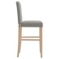 vidaXL Barstühle 2 Stk. Massivholz Gummibaum und Stoff vidaXL Barstühle 2 Stk. Massivholz Gummibaum und Stoff