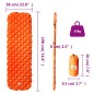 vidaXL Aufblasbare Isomatte Orange 190x58x6 cm vidaXL Aufblasbare Isomatte Orange 190x58x6 cm