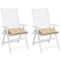 vidaXL Stuhlkissen 2 Stk. Beige 40x40x7 cm Oxford-Gewebe vidaXL Stuhlkissen 2 Stk. Beige 40x40x7 cm Oxford-Gewebe