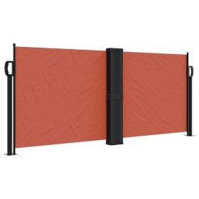 vidaXL Seitenmarkise Ausziehbar Terrakottarot 100x1000 cm