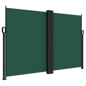 vidaXL Seitenmarkise Ausziehbar Dunkelgrün 160x1000 cm
