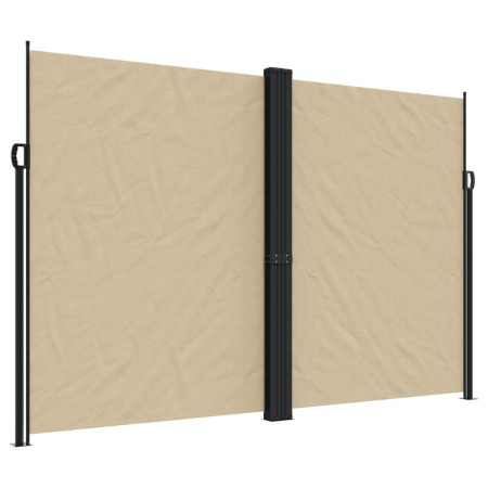 vidaXL Seitenmarkise Ausziehbar Beige 220x1000 cm