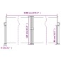 vidaXL Seitenmarkise Ausziehbar Weiß 120x1200 cm vidaXL Seitenmarkise Ausziehbar Weiß 120x1200 cm