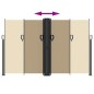 vidaXL Seitenmarkise Ausziehbar Beige 160x1000 cm vidaXL Seitenmarkise Ausziehbar Beige 160x1000 cm