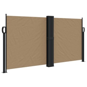 vidaXL Seitenmarkise Ausziehbar Taupe 120x1000 cm