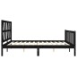 Massivholzbett mit Kopfteil Schwarz 200x200 cm Massivholzbett mit Kopfteil Schwarz 200x200 cm