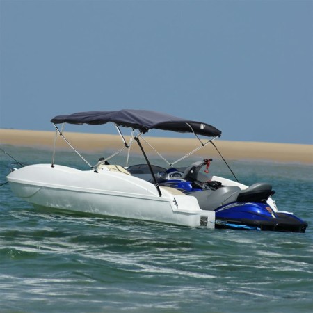 vidaXL 3-Bow Bimini-Top mit Mesh-Seitenteilen 183x(185-198)x137 cm