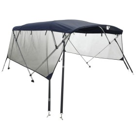 vidaXL 3-Bow Bimini-Top mit Mesh-Seitenteilen 183x(185-198)x137 cm