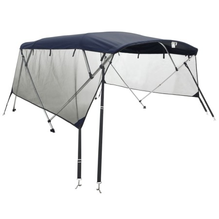 vidaXL 3-Bow Bimini-Top mit Mesh-Seitenteilen 183x(185-198)x137 cm