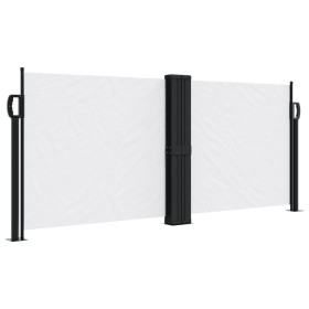 vidaXL Seitenmarkise Ausziehbar Weiß 100x1000 cm