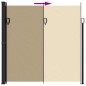 vidaXL Seitenmarkise Ausziehbar Beige 200x500 cm vidaXL Seitenmarkise Ausziehbar Beige 200x500 cm