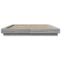 vidaXL Bettgestell Grau Sonoma 160x200 cm Holzwerkstoff vidaXL Bettgestell Grau Sonoma 160x200 cm Holzwerkstoff
