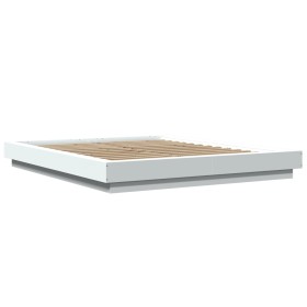 vidaXL Bettgestell Weiß 160x200 cm Holzwerkstoff