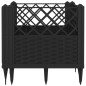 vidaXL Pflanzkasten mit Erdspießen Schwarz 43,5x43,5x43,5 cm PP vidaXL Pflanzkasten mit Erdspießen Schwarz 43,5x43,5x43,5 cm PP