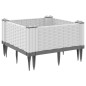 vidaXL Pflanzkasten mit Erdspießen Weiß 42,5x42,5x28,5 cm PP vidaXL Pflanzkasten mit Erdspießen Weiß 42,5x42,5x28,5 cm PP