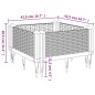 vidaXL Pflanzkasten mit Erdspießen Weiß 42,5x42,5x28,5 cm PP vidaXL Pflanzkasten mit Erdspießen Weiß 42,5x42,5x28,5 cm PP