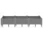 vidaXL Pflanzkasten mit Erdspießen Hellgrau 125x40x28,5 cm PP vidaXL Pflanzkasten mit Erdspießen Hellgrau 125x40x28,5 cm PP