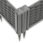 vidaXL Pflanzkasten mit Erdspießen Hellgrau 125x40x28,5 cm PP vidaXL Pflanzkasten mit Erdspießen Hellgrau 125x40x28,5 cm PP