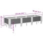 vidaXL Pflanzkasten mit Erdspießen Hellgrau 125x40x28,5 cm PP vidaXL Pflanzkasten mit Erdspießen Hellgrau 125x40x28,5 cm PP
