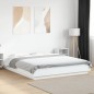 vidaXL Bettgestell mit LED Weiß 150x200 cm Holzwerkstoff vidaXL Bettgestell mit LED Weiß 150x200 cm Holzwerkstoff