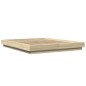 vidaXL Bettgestell mit LED Sonoma-Eiche 150x200 cm Holzwerkstoff vidaXL Bettgestell mit LED Sonoma-Eiche 150x200 cm Holzwerkstoff