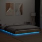 vidaXL Bettgestell mit LED Sonoma-Eiche 150x200 cm Holzwerkstoff vidaXL Bettgestell mit LED Sonoma-Eiche 150x200 cm Holzwerkstoff