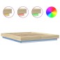 vidaXL Bettgestell mit LED Sonoma-Eiche 150x200 cm Holzwerkstoff vidaXL Bettgestell mit LED Sonoma-Eiche 150x200 cm Holzwerkstoff