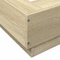 vidaXL Bettgestell mit LED Sonoma-Eiche 150x200 cm Holzwerkstoff vidaXL Bettgestell mit LED Sonoma-Eiche 150x200 cm Holzwerkstoff
