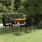 vidaXL 7-tlg. Garten-Essgruppe Schwarz vidaXL 7-tlg. Garten-Essgruppe Schwarz