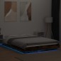 vidaXL Bettgestell mit LED Räuchereiche 120x200cm Holzwerkstoff vidaXL Bettgestell mit LED Räuchereiche 120x200cm Holzwerkstoff