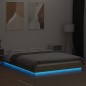 vidaXL Bettgestell mit LED Sonoma-Eiche 120x190 cm Holzwerkstoff vidaXL Bettgestell mit LED Sonoma-Eiche 120x190 cm Holzwerkstoff