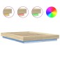 vidaXL Bettgestell mit LED Sonoma-Eiche 120x190 cm Holzwerkstoff vidaXL Bettgestell mit LED Sonoma-Eiche 120x190 cm Holzwerkstoff
